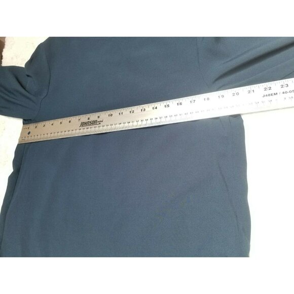 Uniqlo Womens Boat Neck Long Sleeve Chiffon Top Blouse Large Navy Blue Casual - Picture 5 of 6